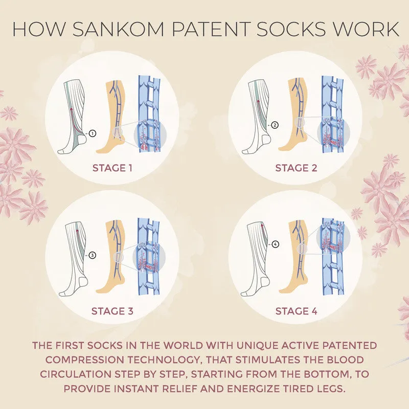 Sankom - Patent Active Compression Socks, Grey