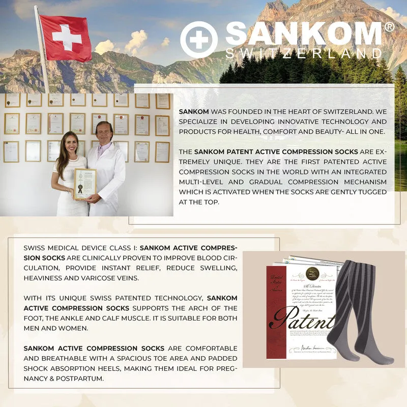 Sankom - Patent Active Compression Socks, Grey