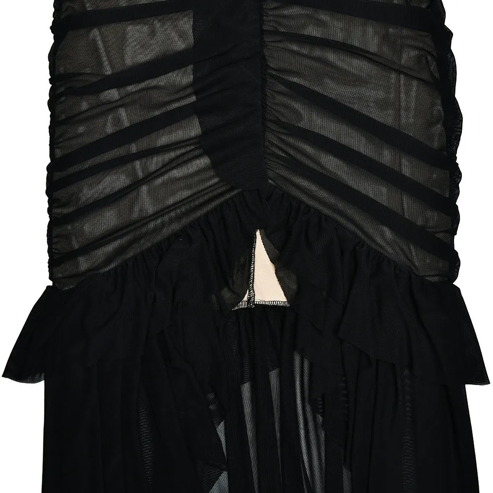 Sexy Ruffle Sleeveless Backless Party Dress