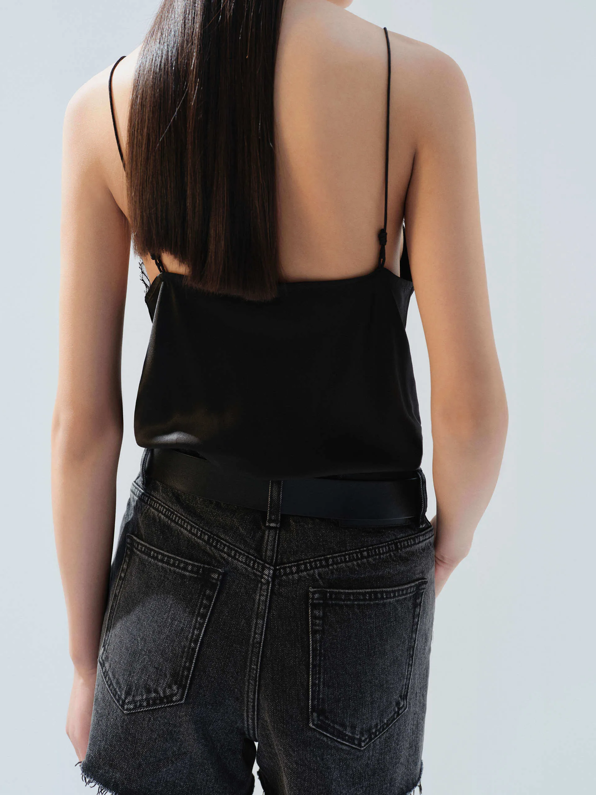 Silk Blend Lace Tank