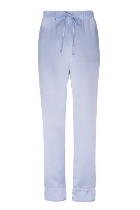Silk Charmeuse Pant: Ice Blue