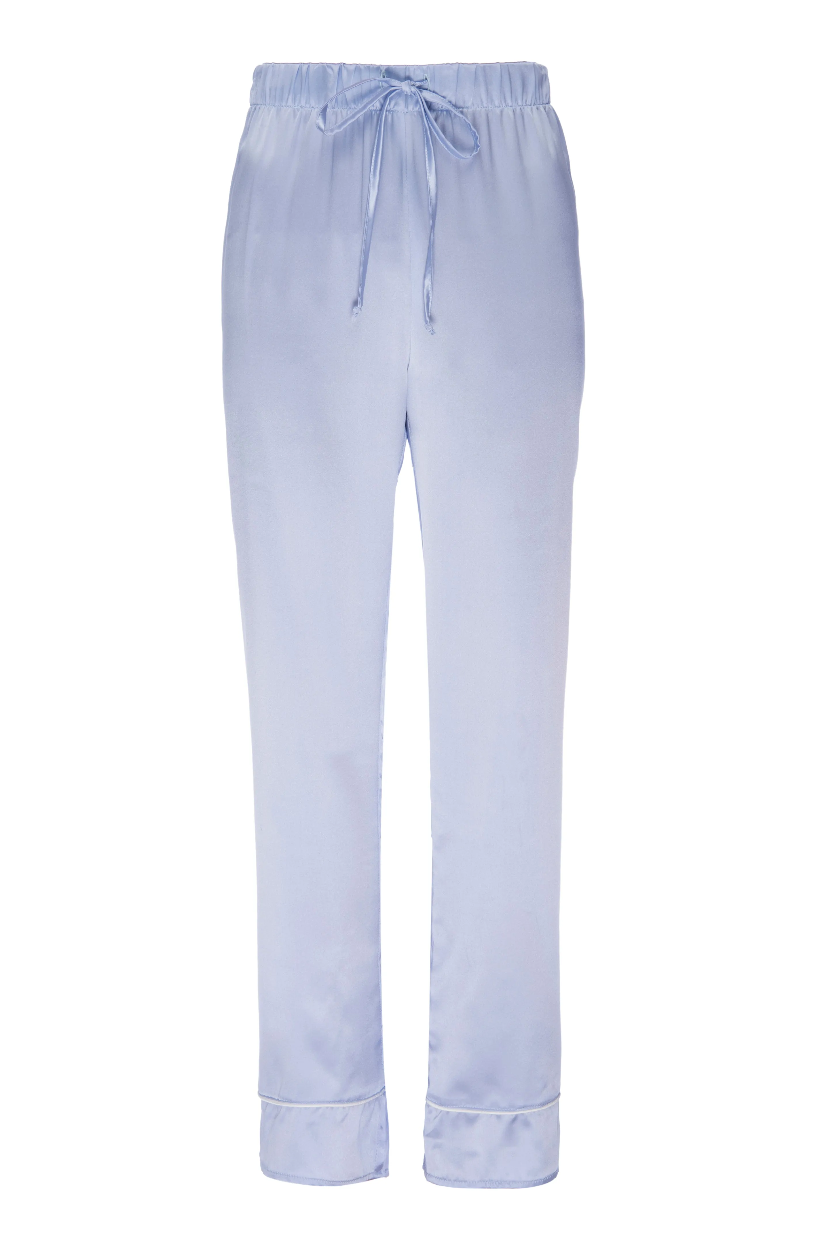 Silk Charmeuse Pant: Ice Blue