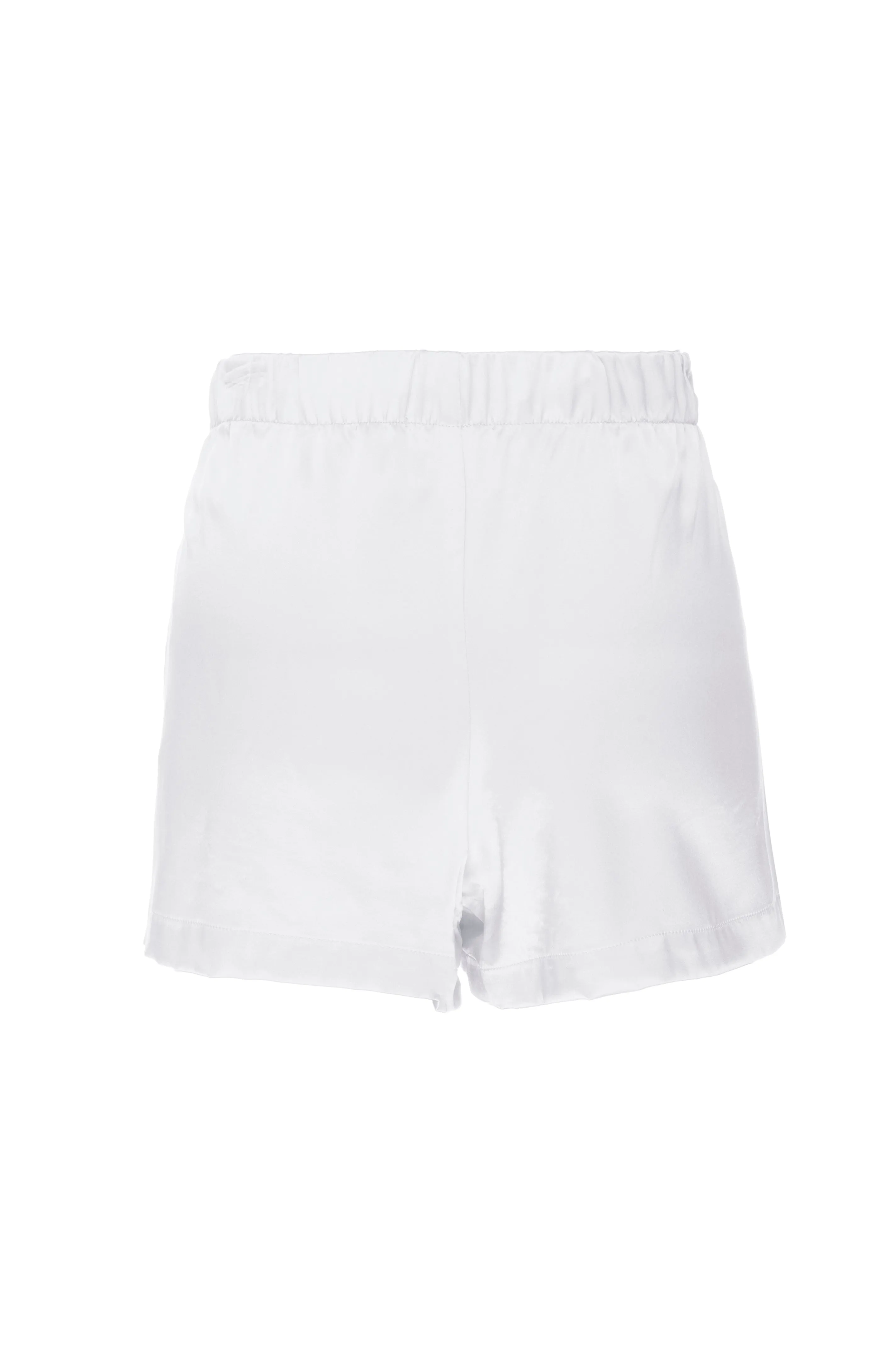 Silk Charmeuse Shorts:  Ivory