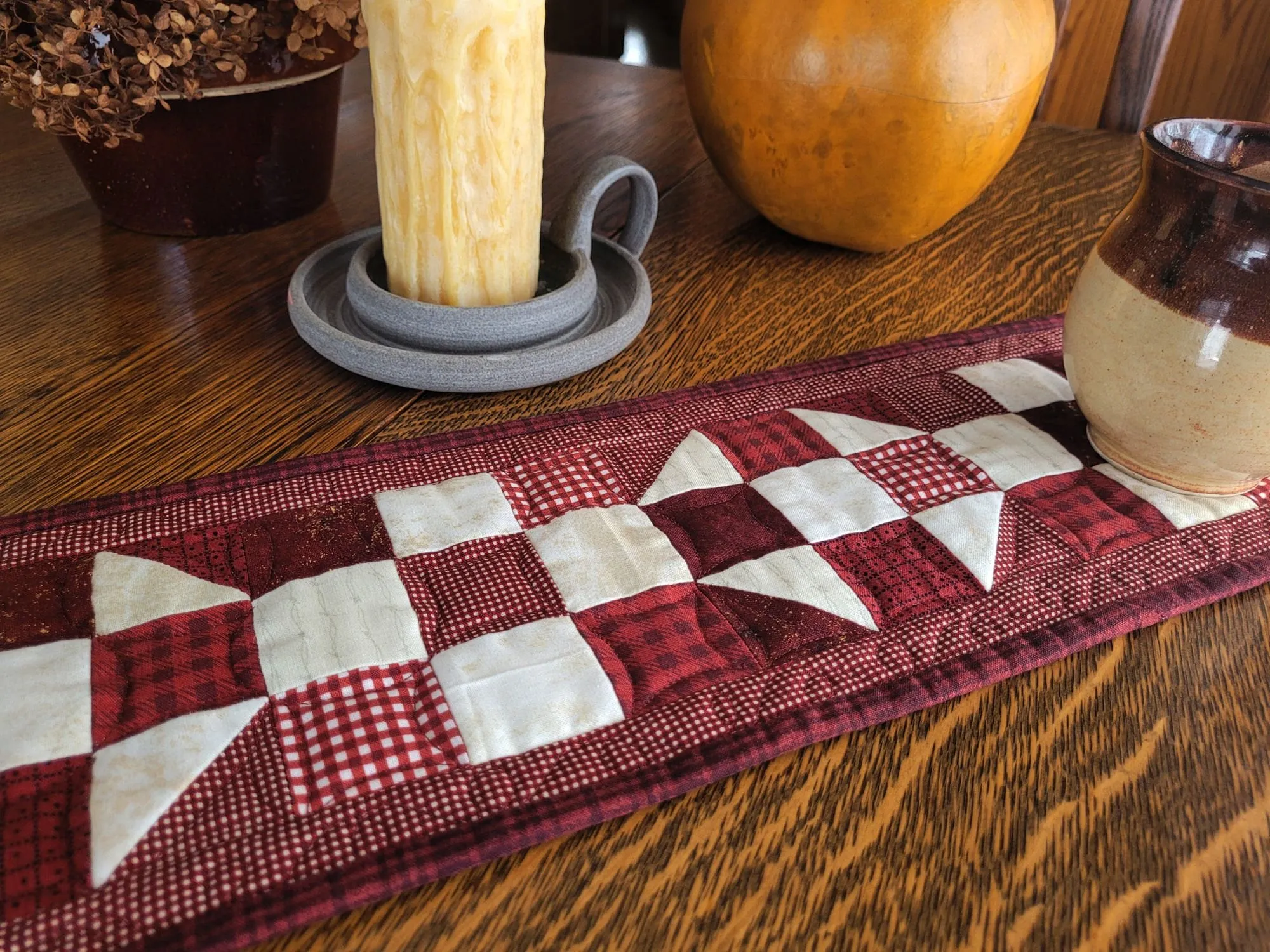 Skinny Mini Scrap Quilt, Red