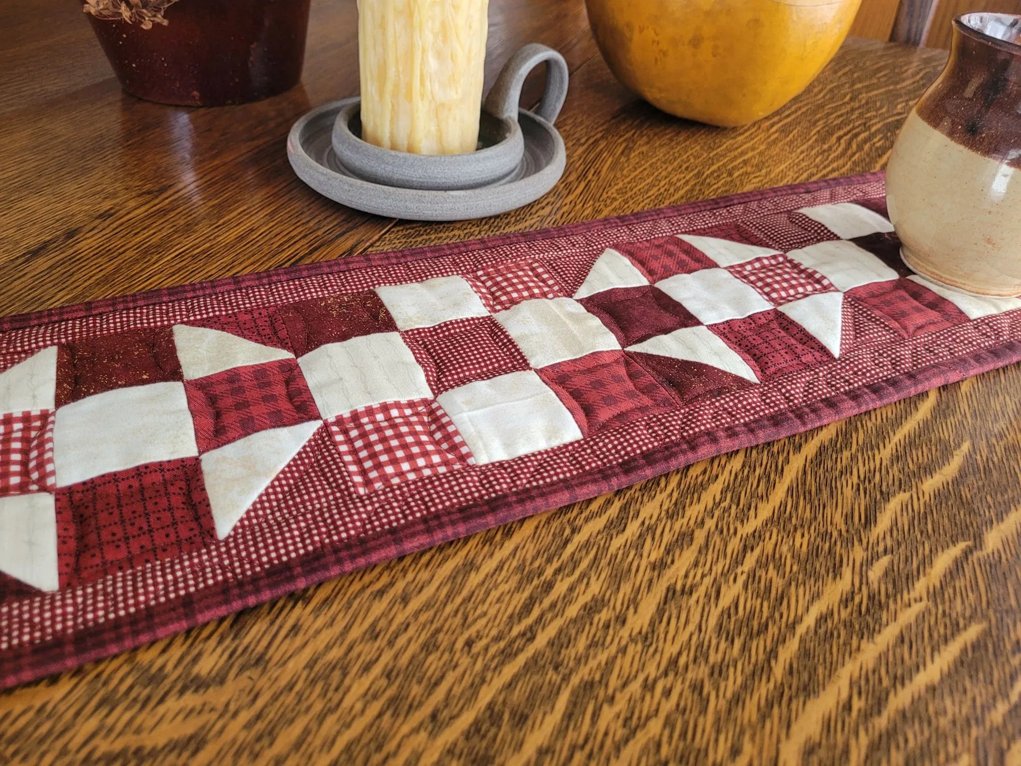 Skinny Mini Scrap Quilt, Red