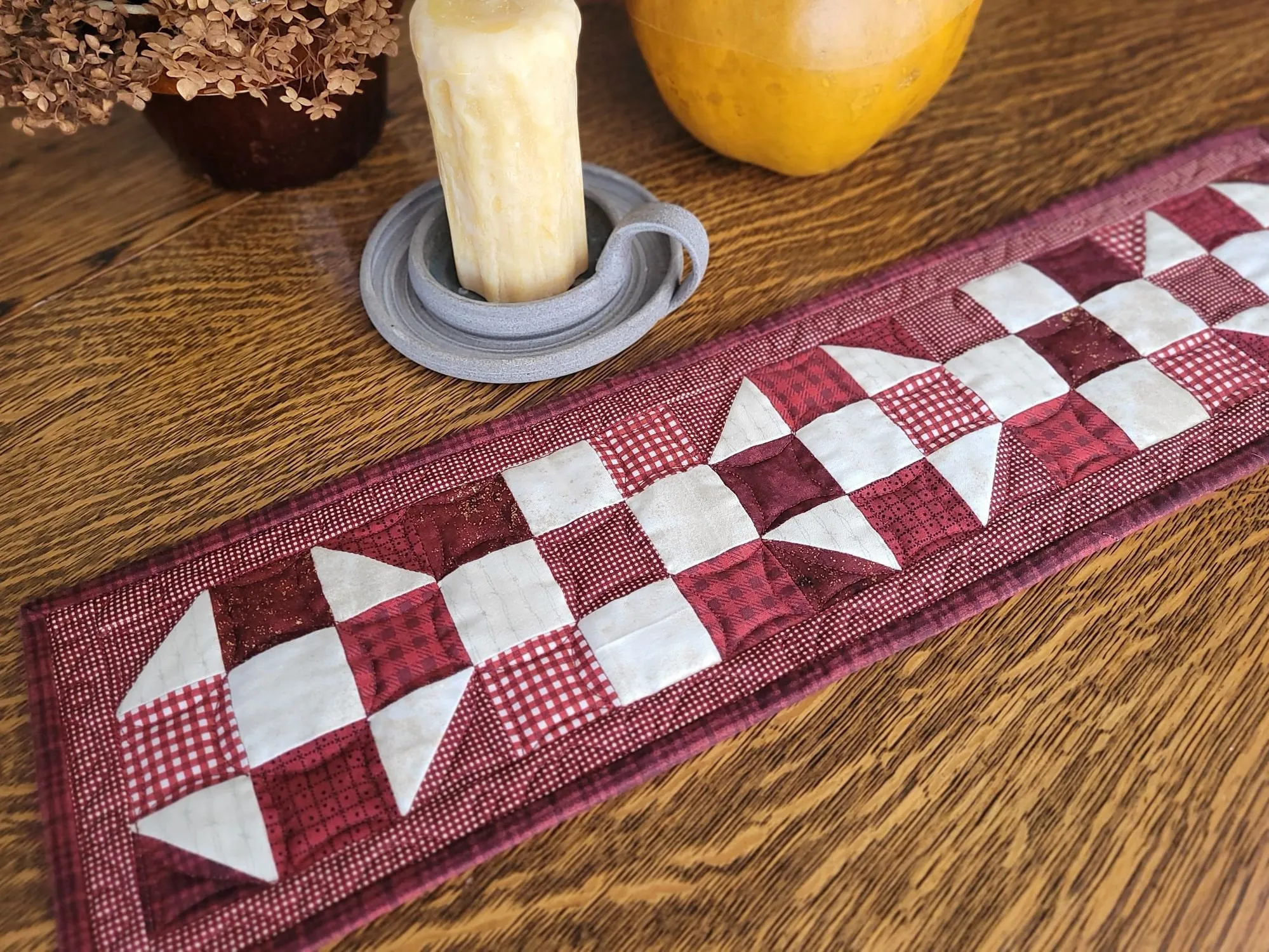 Skinny Mini Scrap Quilt, Red