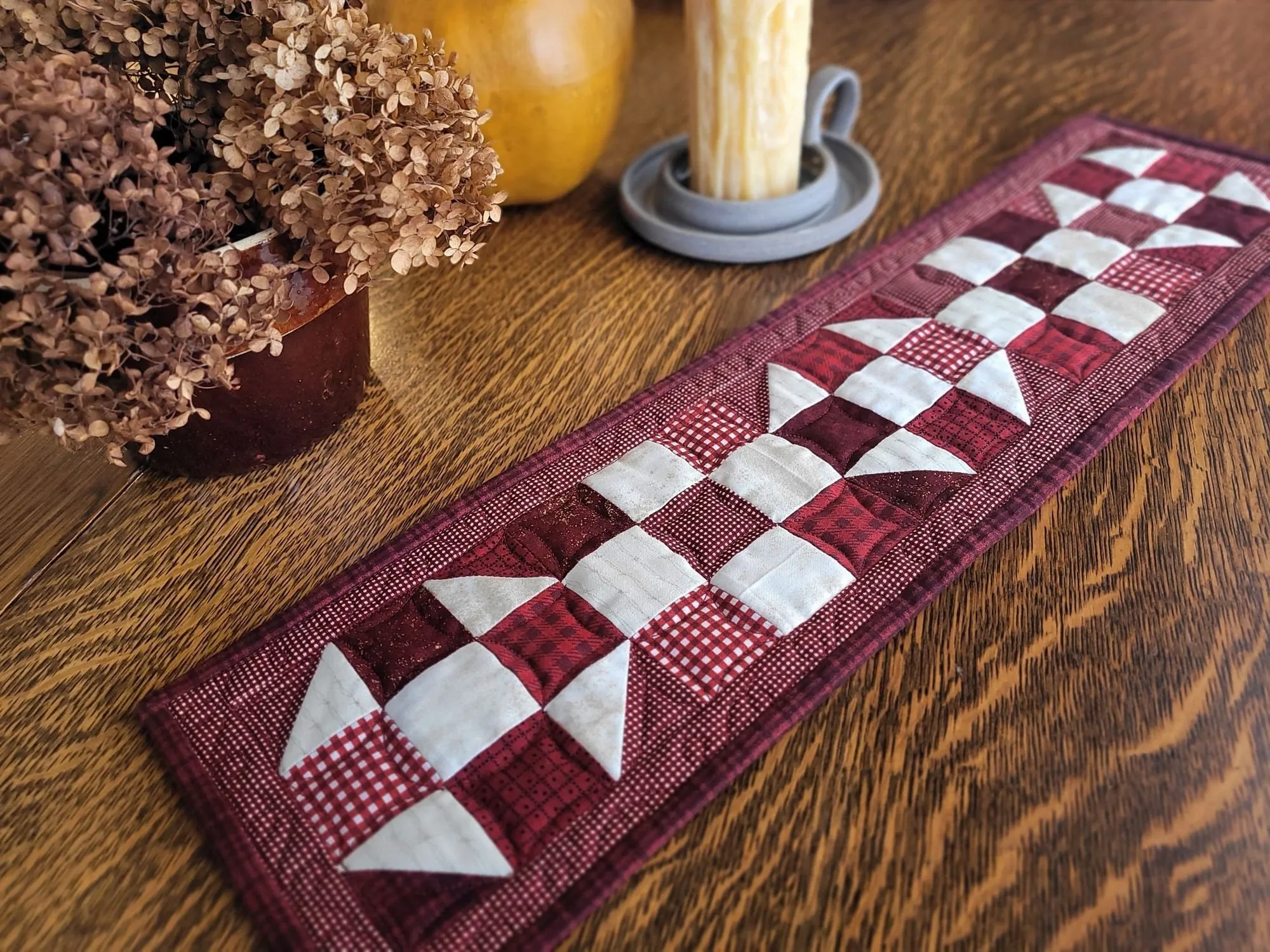 Skinny Mini Scrap Quilt, Red