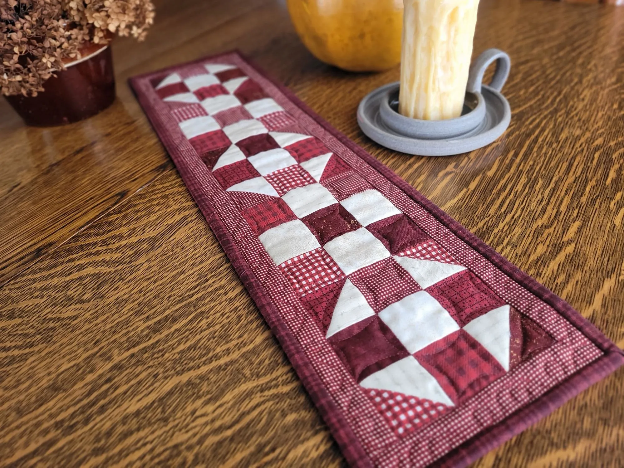 Skinny Mini Scrap Quilt, Red
