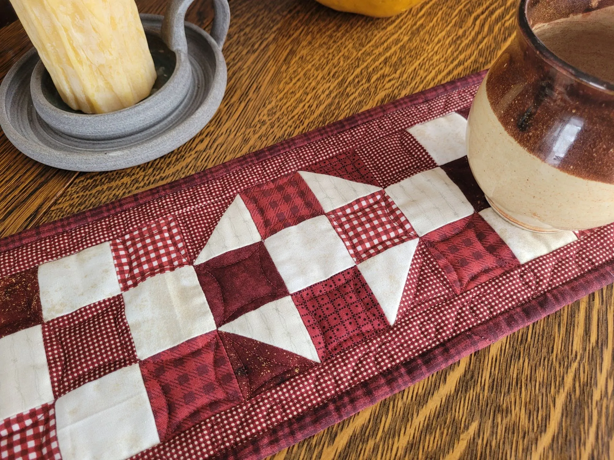 Skinny Mini Scrap Quilt, Red