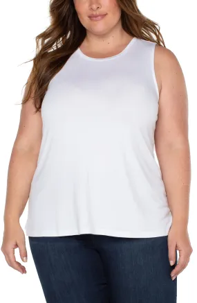 SLEEVELESS SCOOP NECK TANK