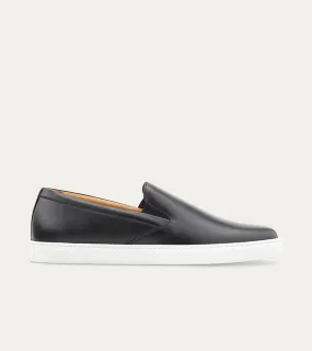 Slip On Sneaker In Black Leather