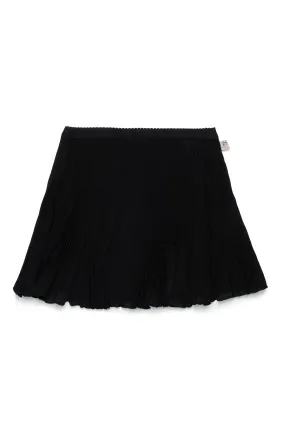Soleil pleated crepe skirt