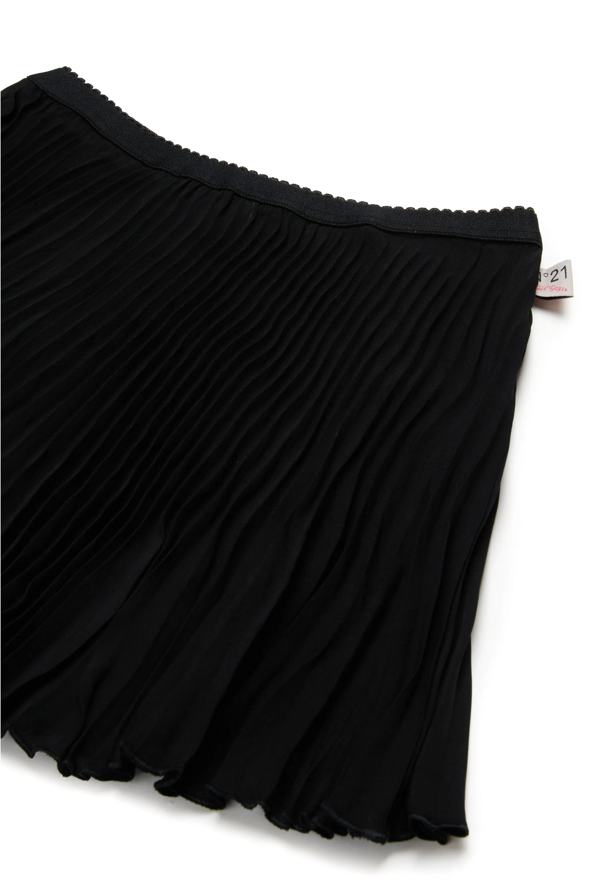 Soleil pleated crepe skirt