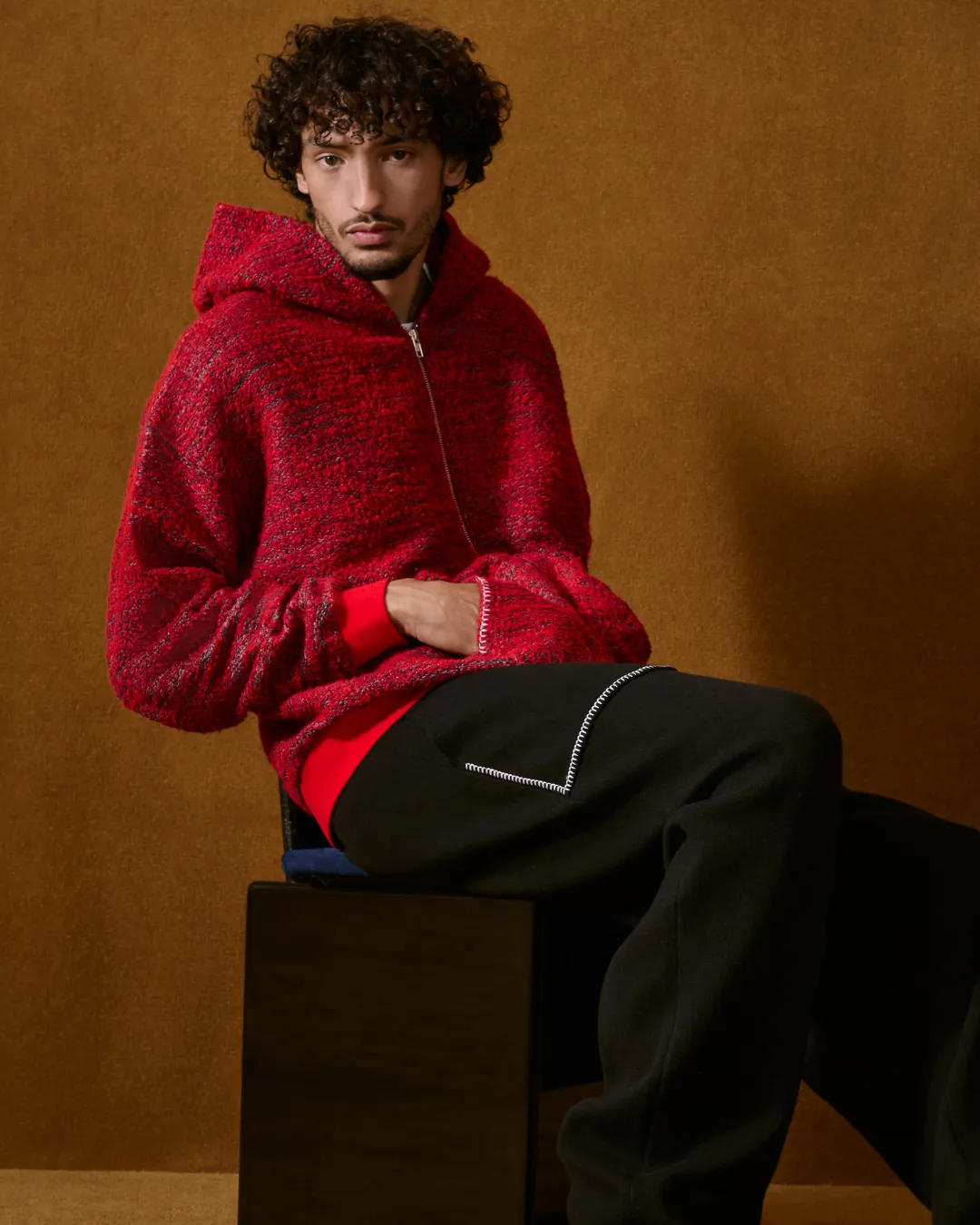 Speckled Terry Zip Hoodie