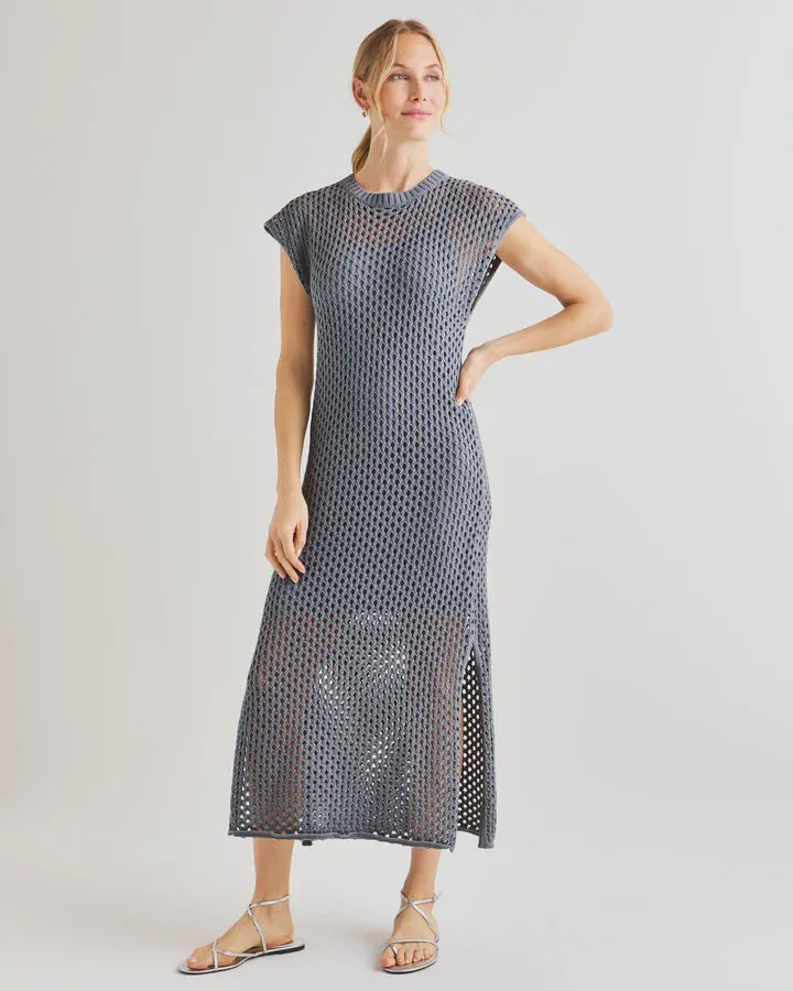 Splendid Nova Pointelle Dress in Storm