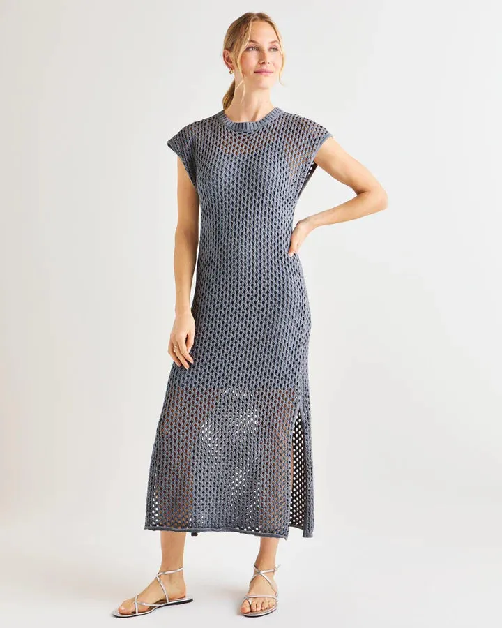 Splendid Nova Pointelle Dress in Storm