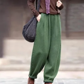 spring pants for women Loose Boho Vintage Linen Bloomers