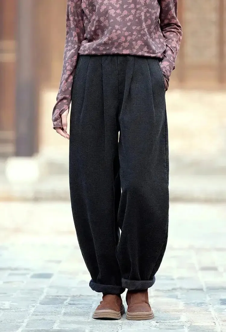 spring pants for women Loose Boho Vintage Linen Bloomers