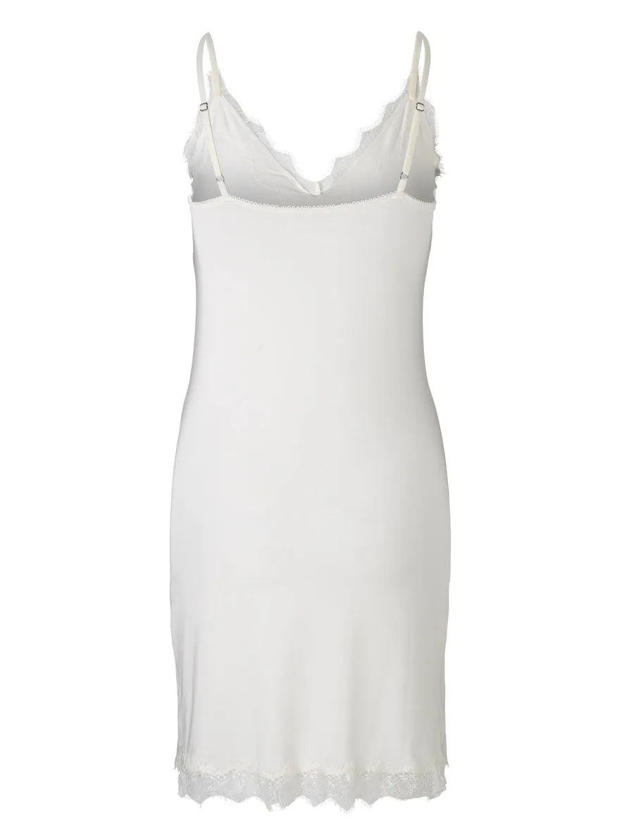 Strappy Ivory Slip Dress