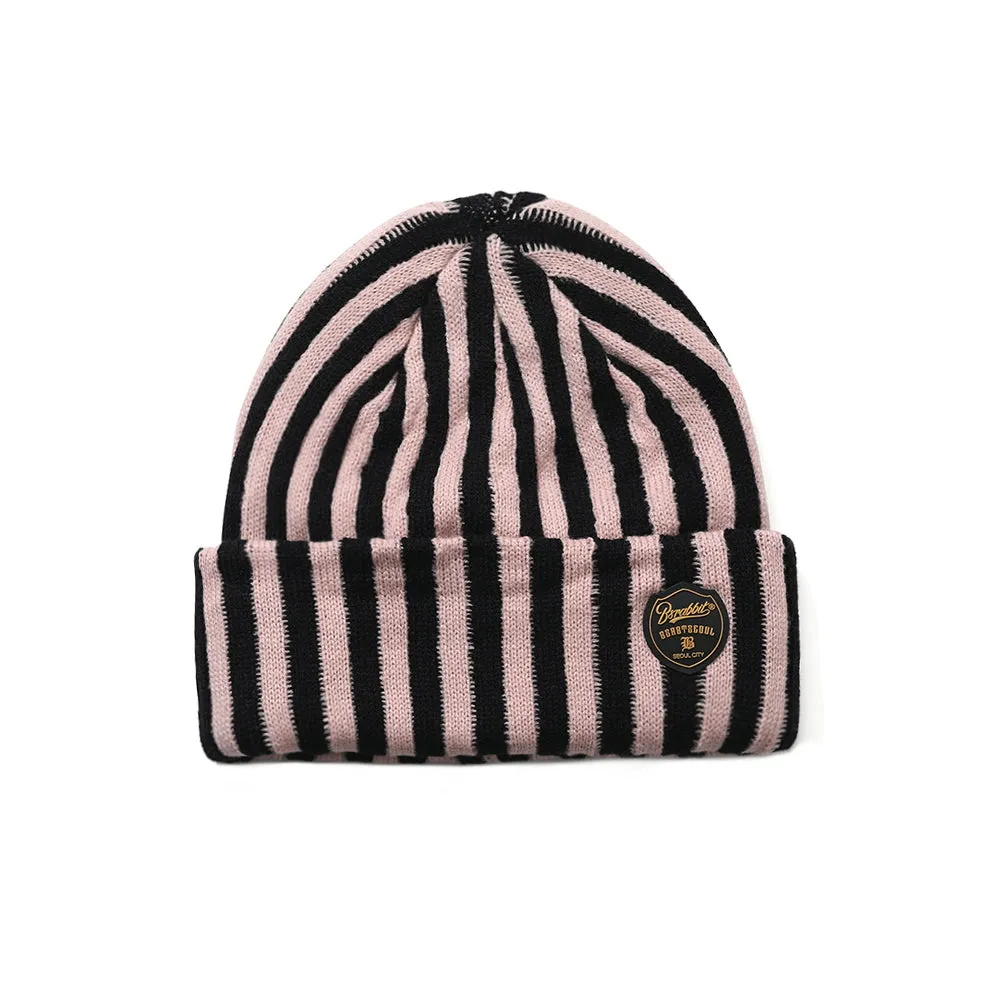 STRIPE BEANIE PINK