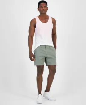 Sun   Stone Men's Colin Flat Front 7" Chino Shorts Green 40