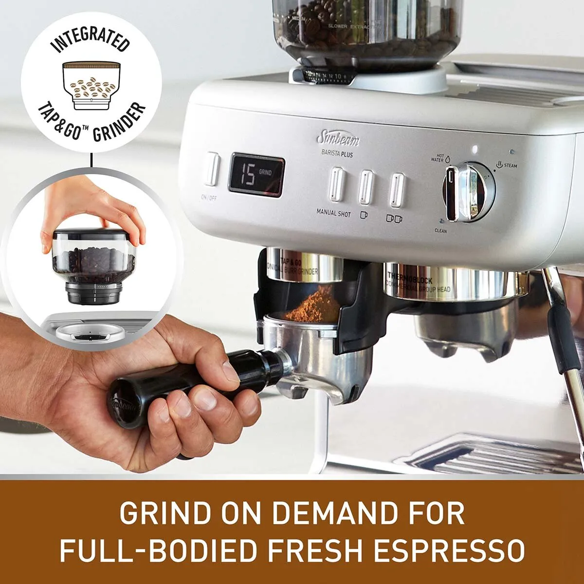 Sunbeam Barista Plus Espresso Machine Silver EMM5400SS