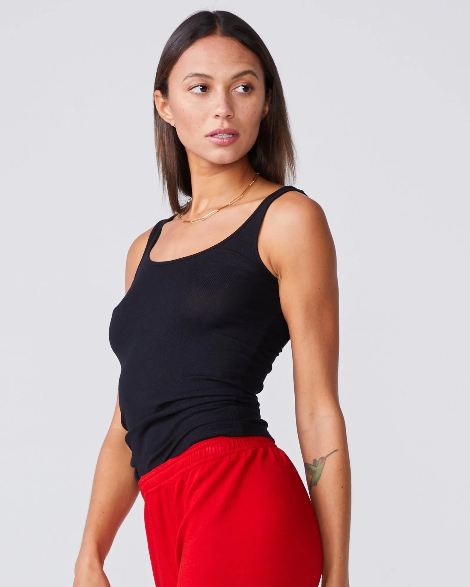 Supimafine Rib Scoop Neck Tank