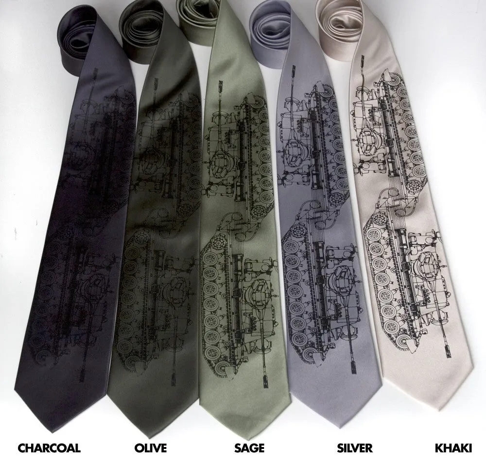 Tanked Silk Necktie