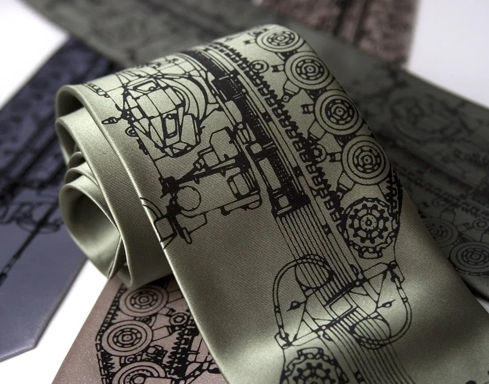Tanked Silk Necktie