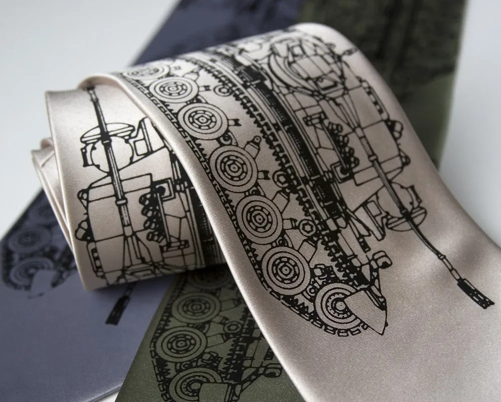 Tanked Silk Necktie