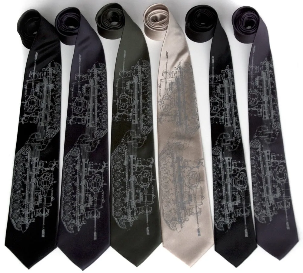Tanked Silk Necktie