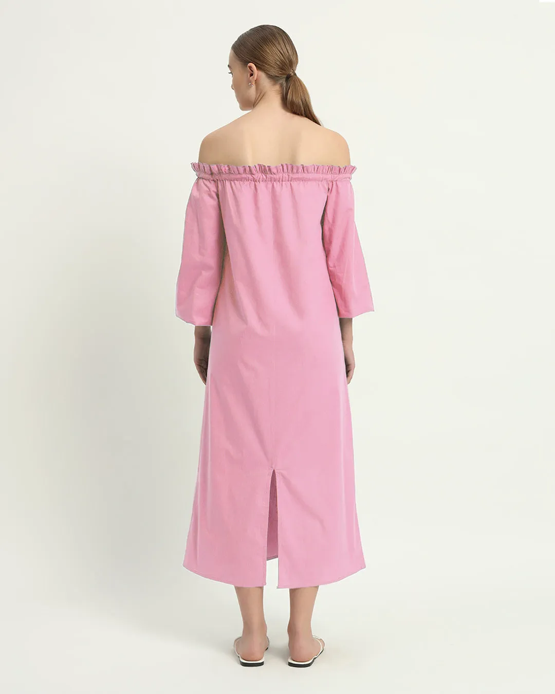 The Carlisle Fondant Pink Cotton Dress