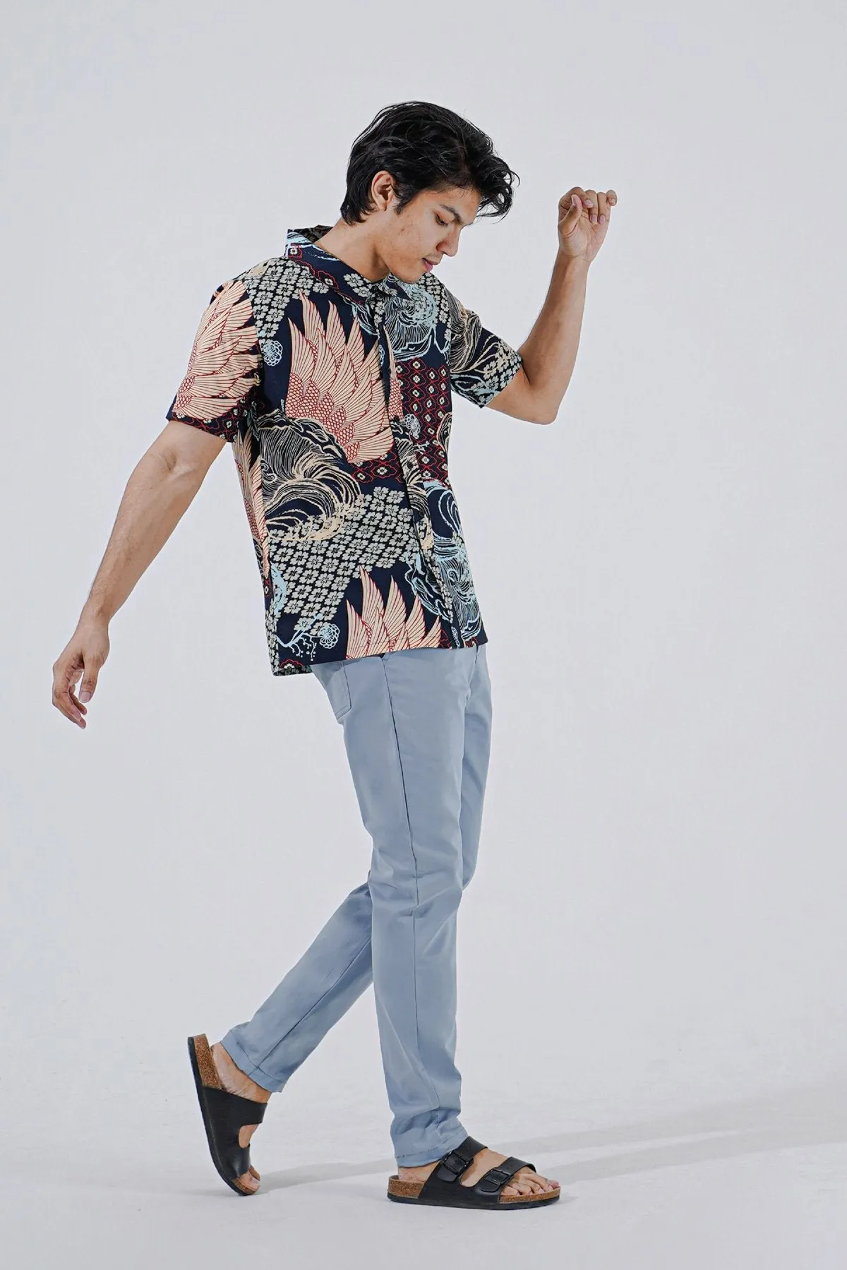 The Perfect Men Slim Fit Pants - Light Pigeon Blue
