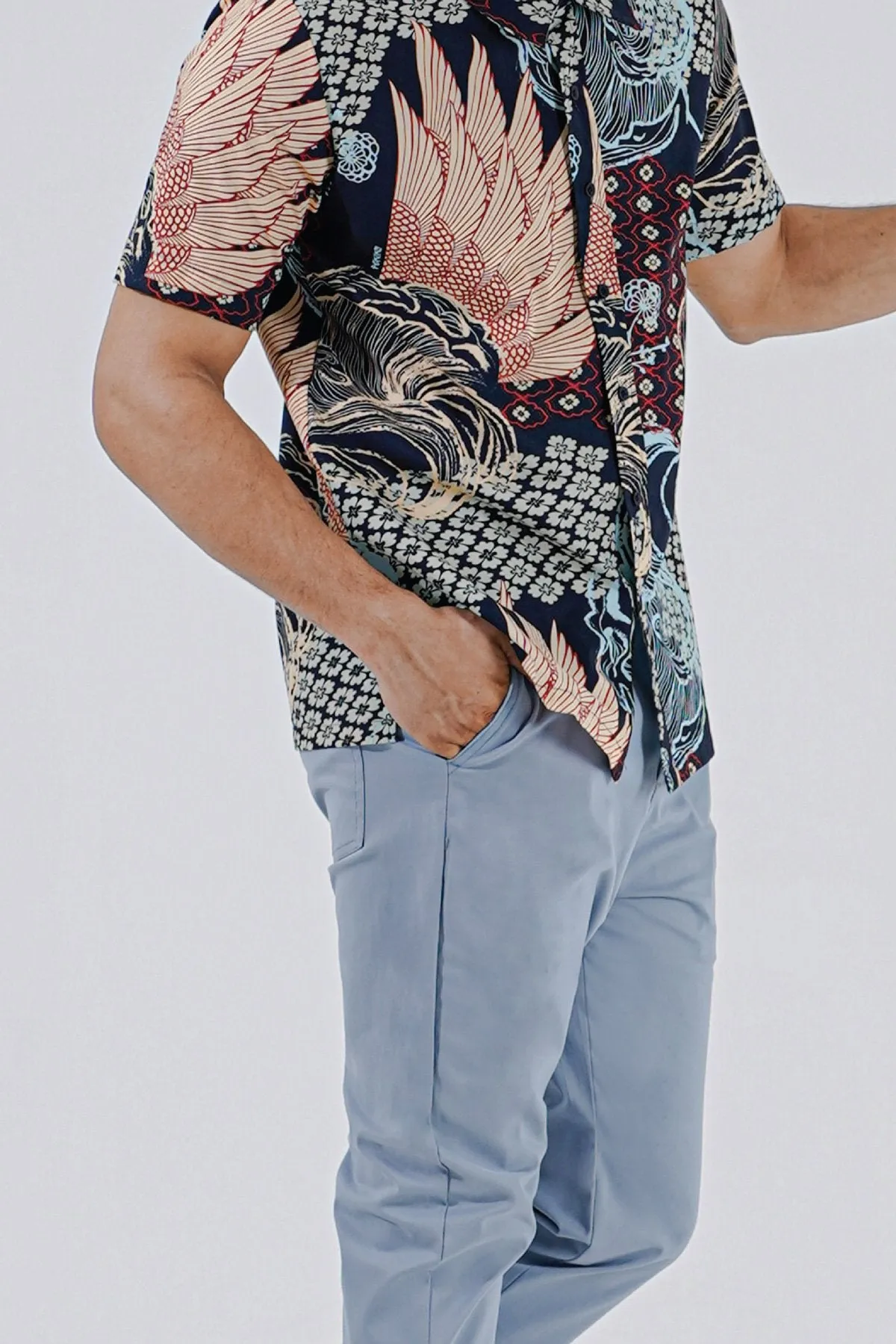 The Perfect Men Slim Fit Pants - Light Pigeon Blue