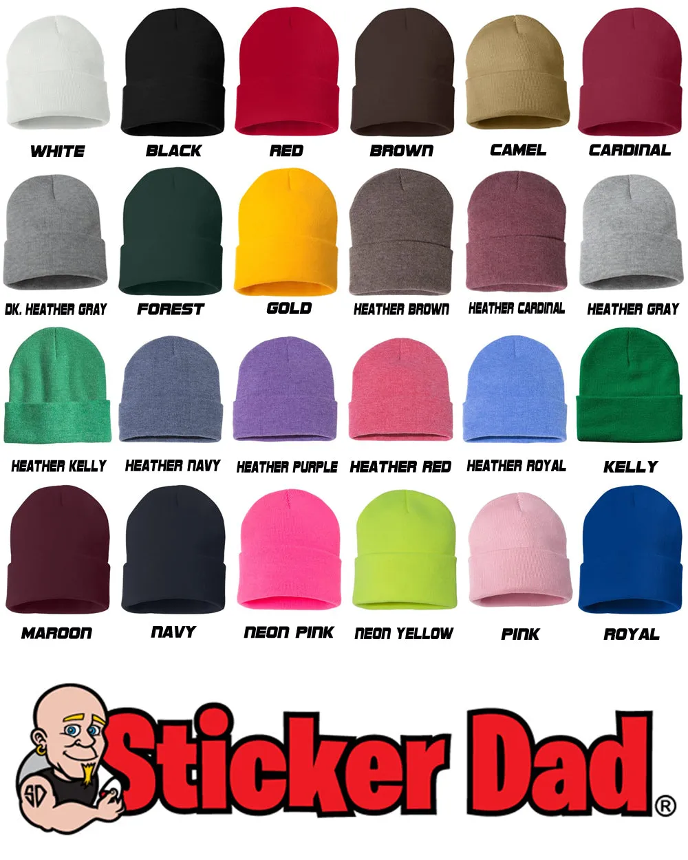 THINKING CAP Embroidered Cuffed Beanie Hat