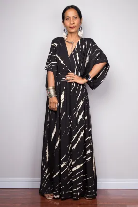 Tie dye kimono kaftan dress