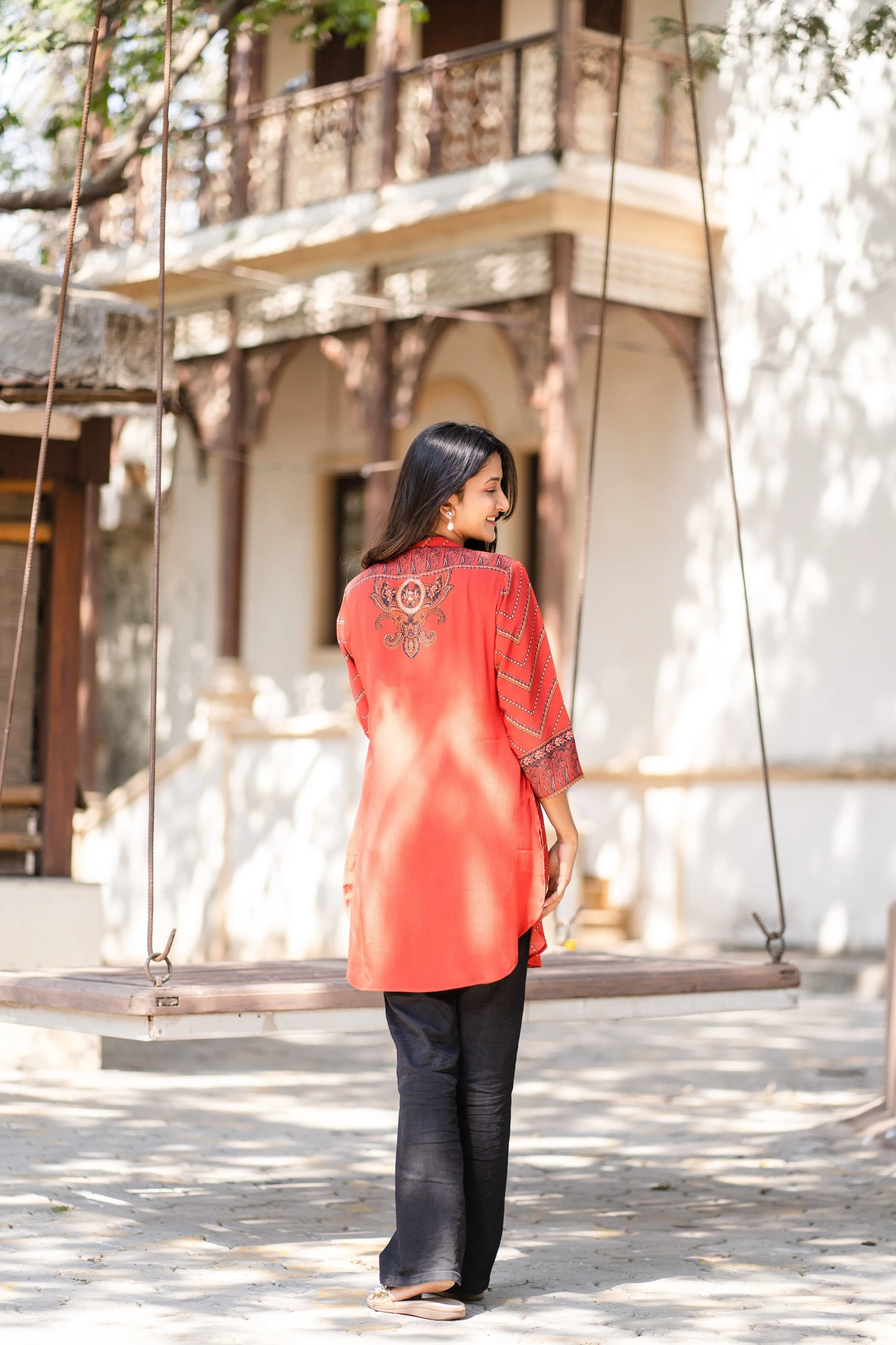 Tomato Red Placement Tunic