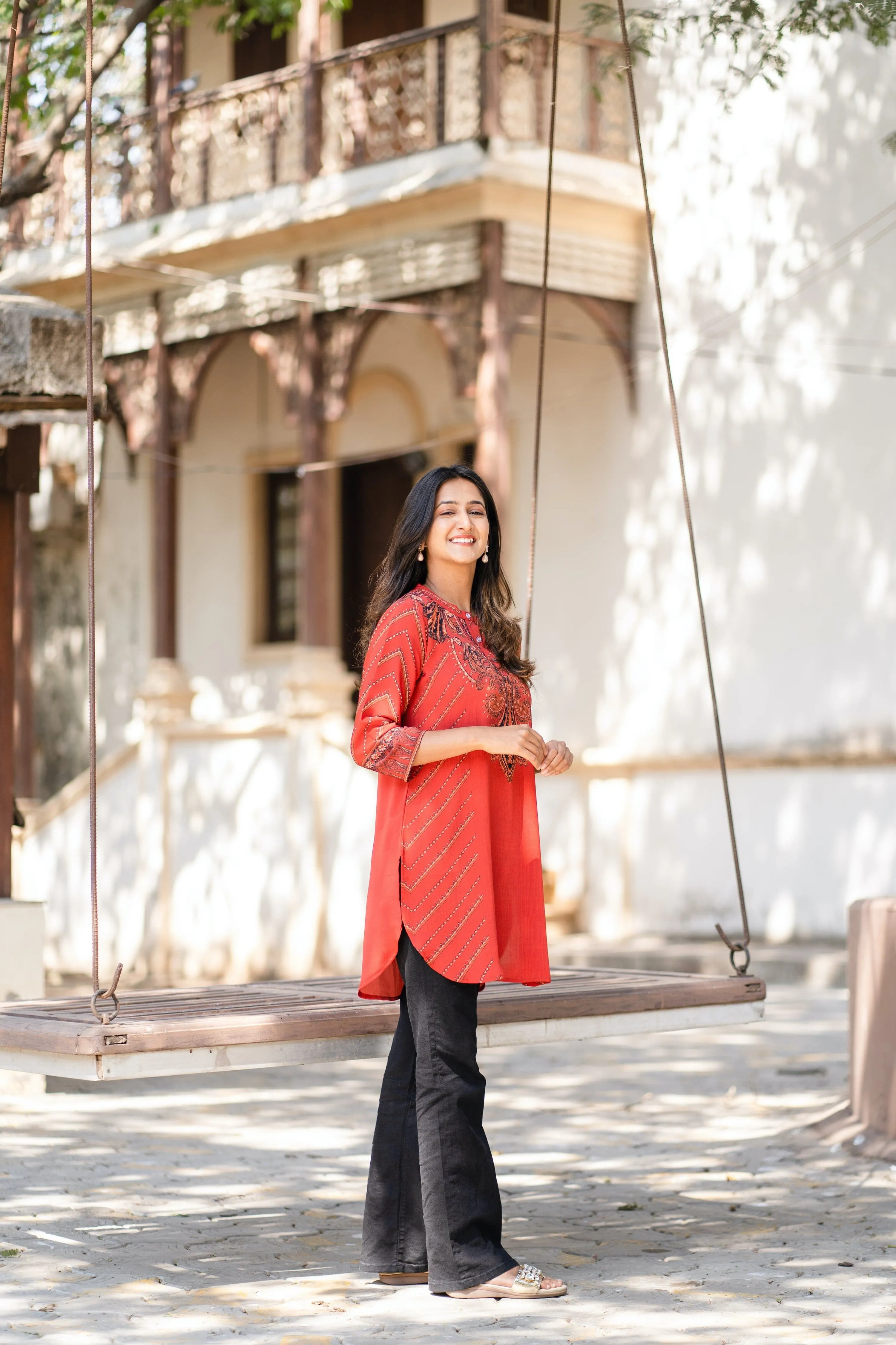 Tomato Red Placement Tunic