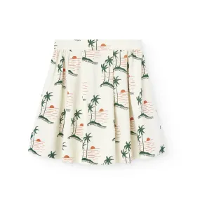Turkey Kids Skirt in White Lindo by The Animals Observatory