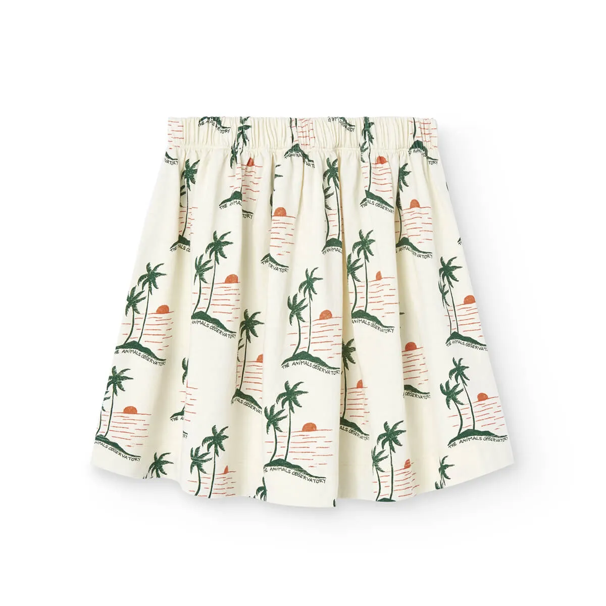 Turkey Kids Skirt in White Lindo by The Animals Observatory
