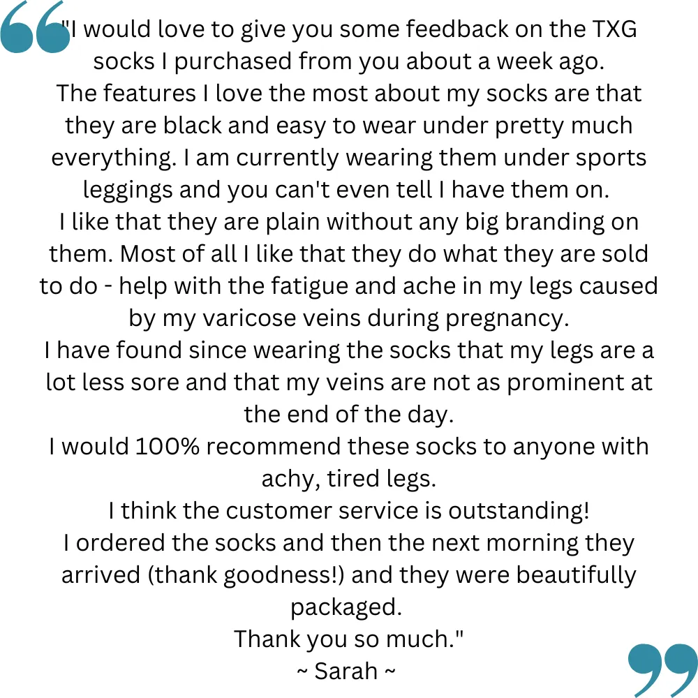 TXG Medical Compression Socks for Women - Comfort Omniease Range