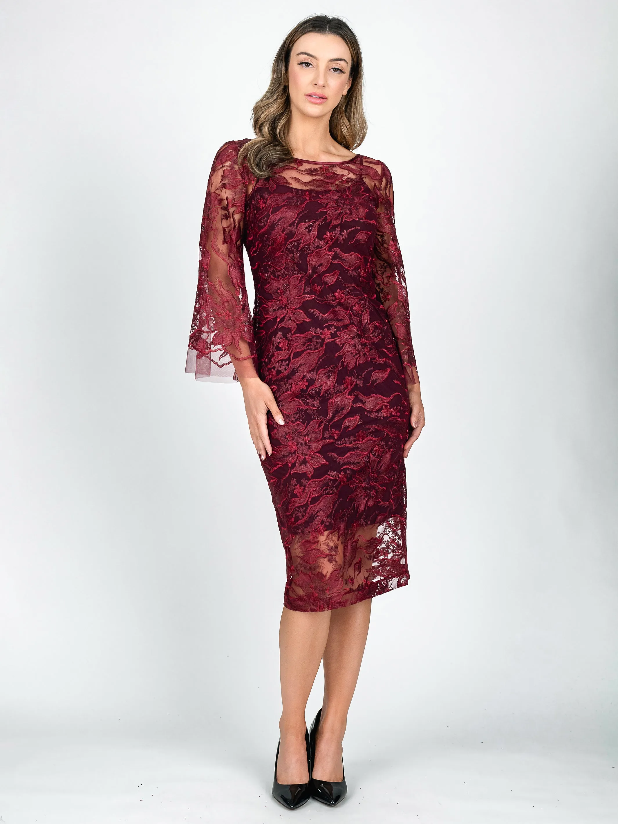 VENEZIA Bell Sleeve Cocktail Dress