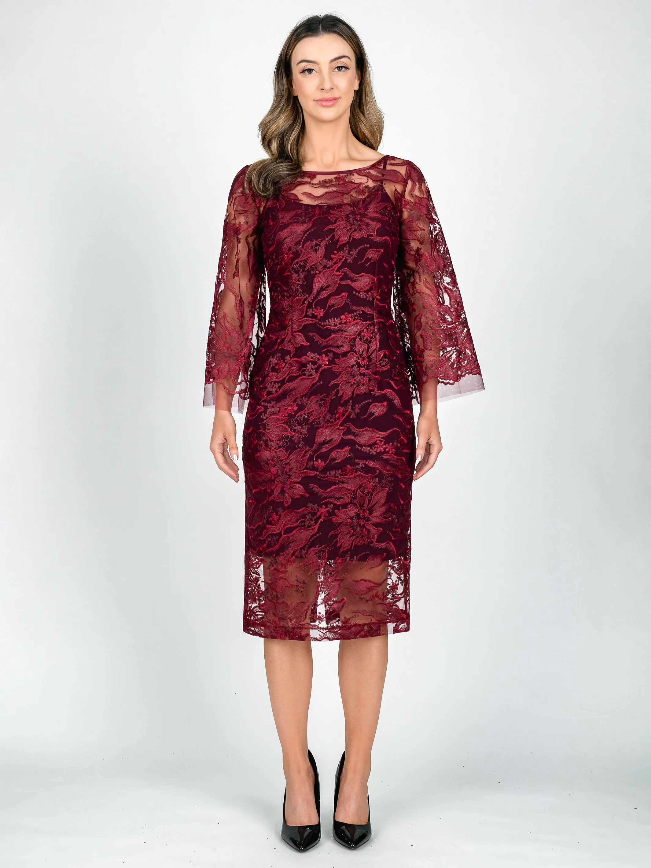 VENEZIA Bell Sleeve Cocktail Dress