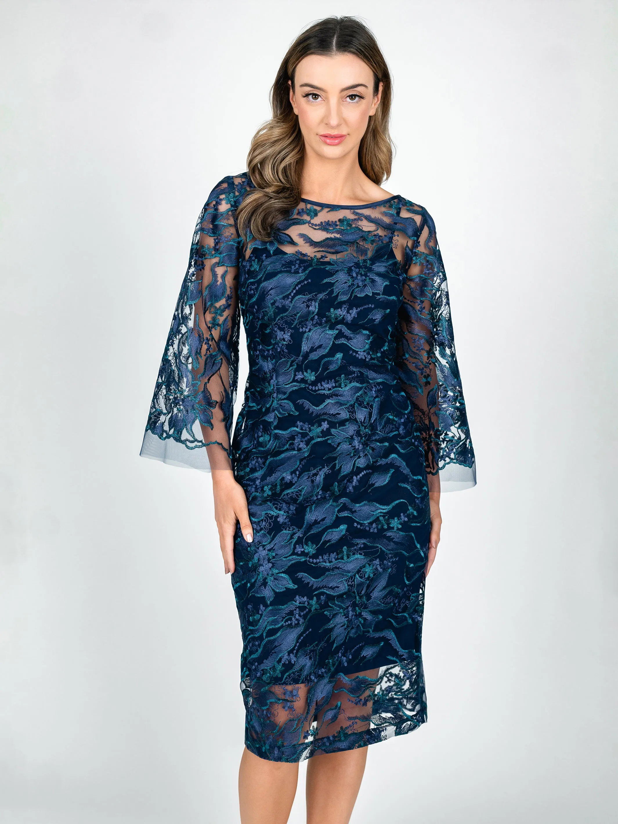 VENEZIA Bell Sleeve Cocktail Dress