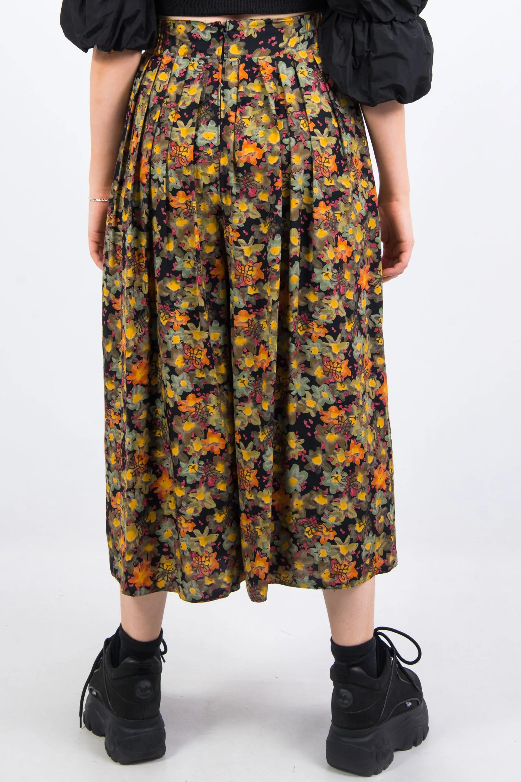 Vintage 90's Floral Culottes Trousers