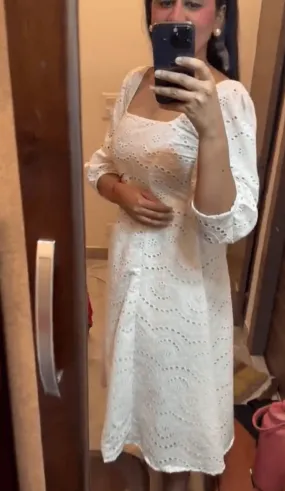 White Chikankari Pakistani Royal Hakuba Designer Ready to Wear One Piece Tunic Dress
