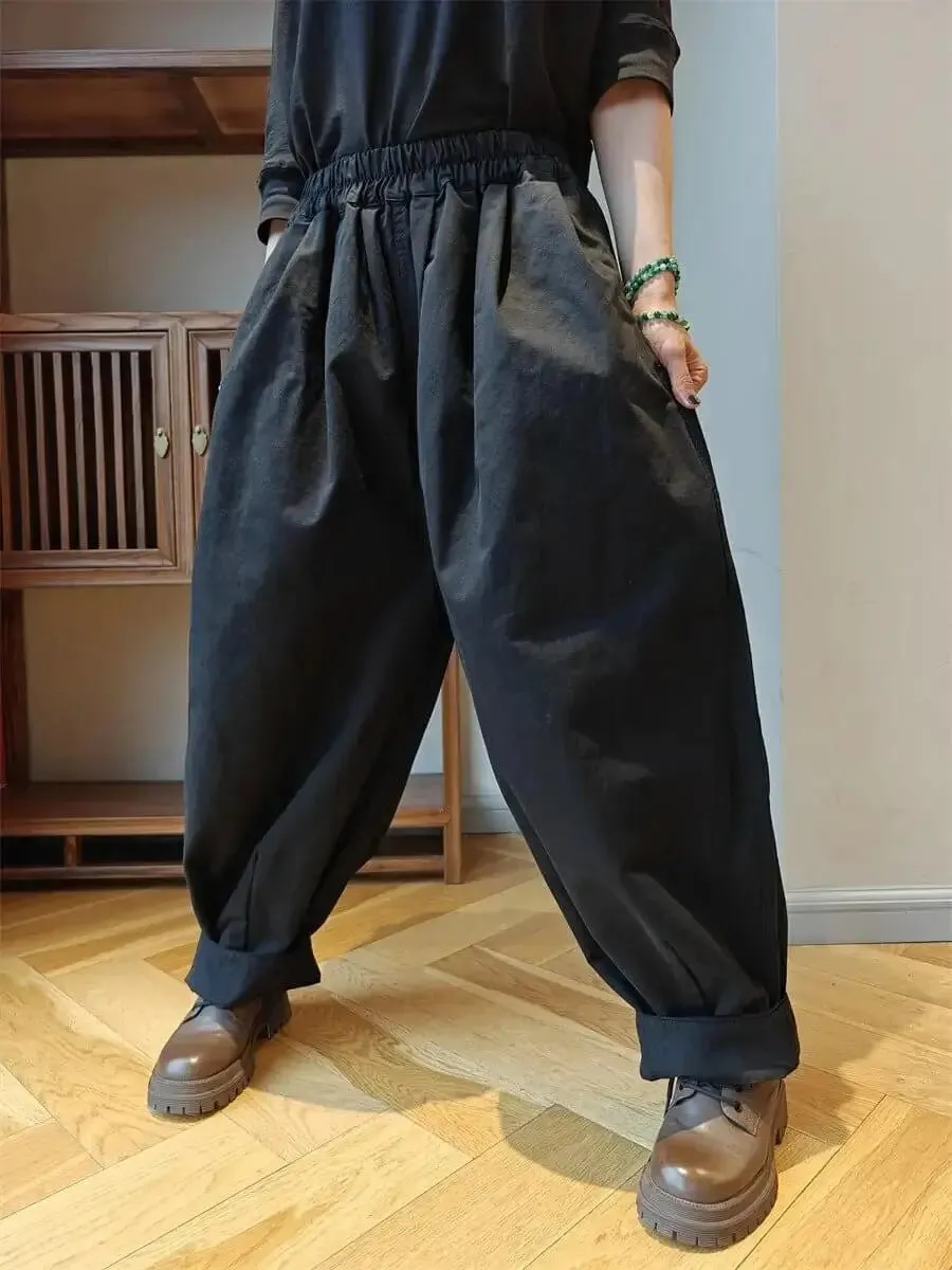 Women's Cotton Harem Pants with Loose Fit Pants