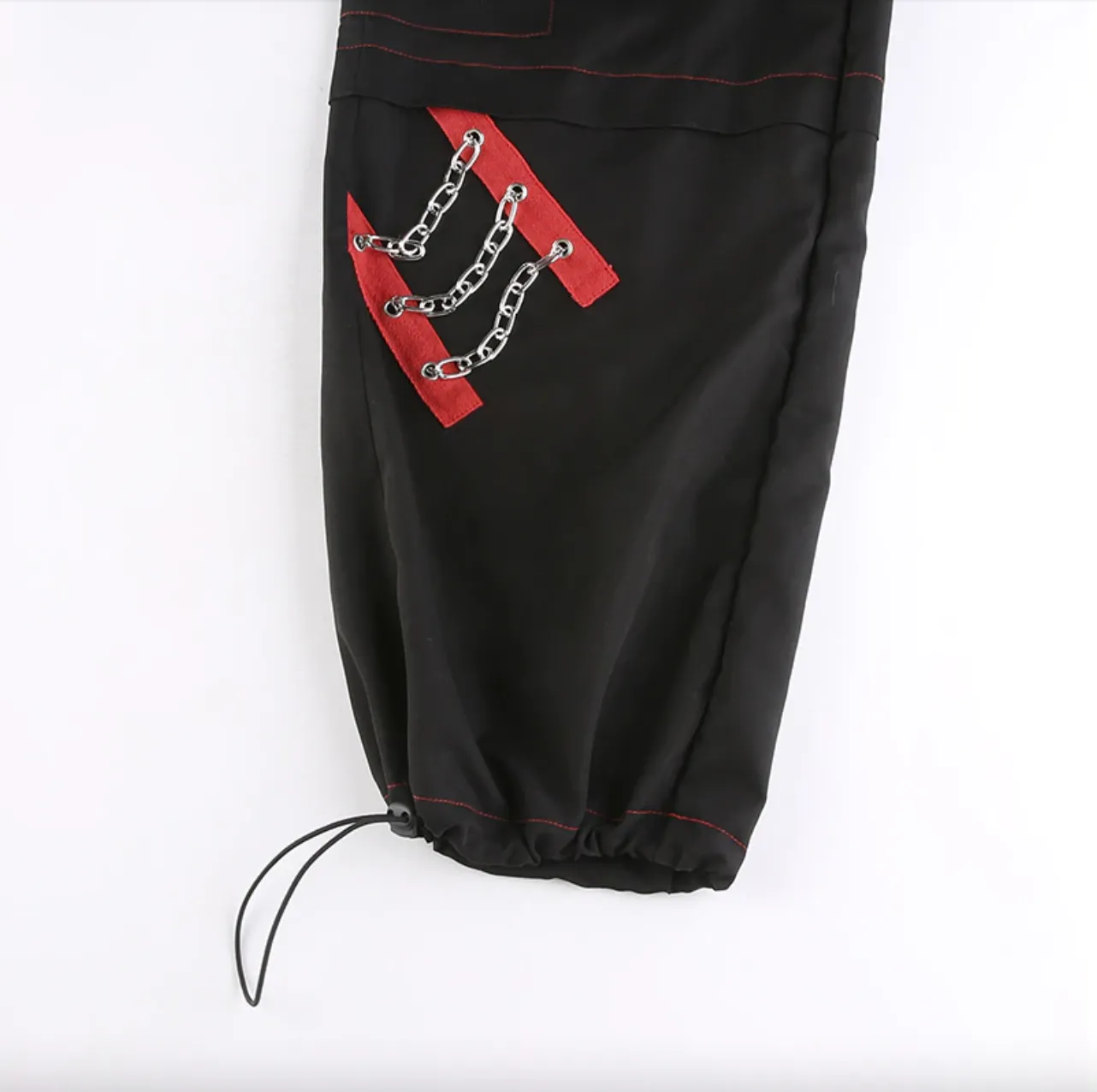 Women's Spring/Autumn Gothic Bandage Chain Hip Hop Casual Pants