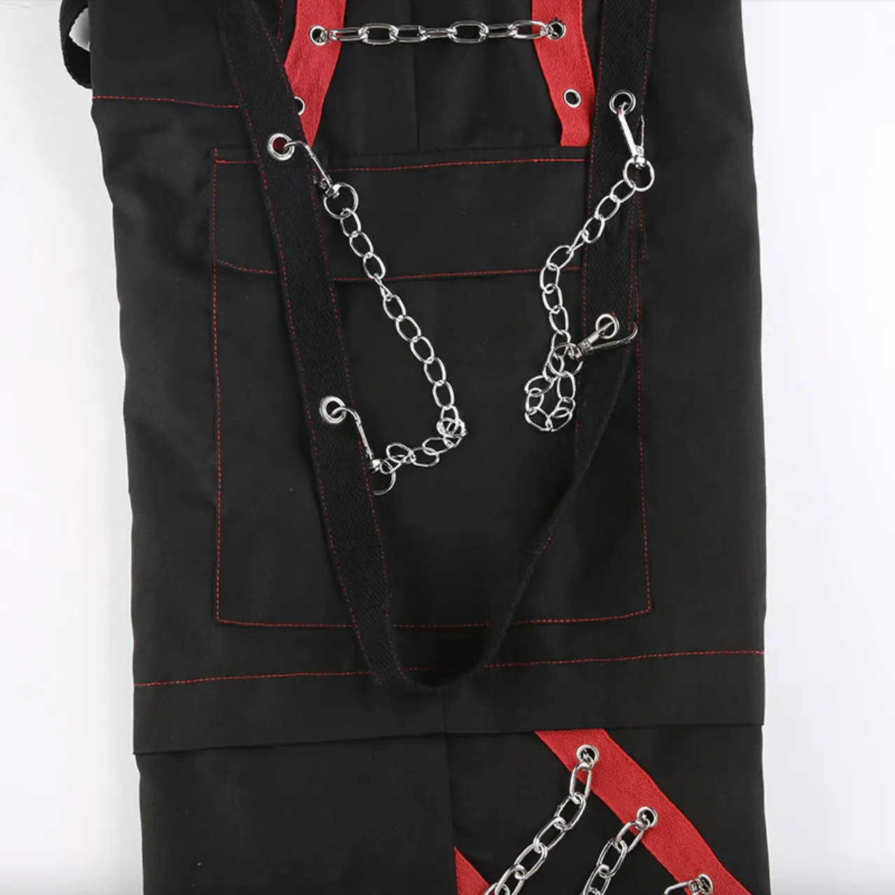Women's Spring/Autumn Gothic Bandage Chain Hip Hop Casual Pants