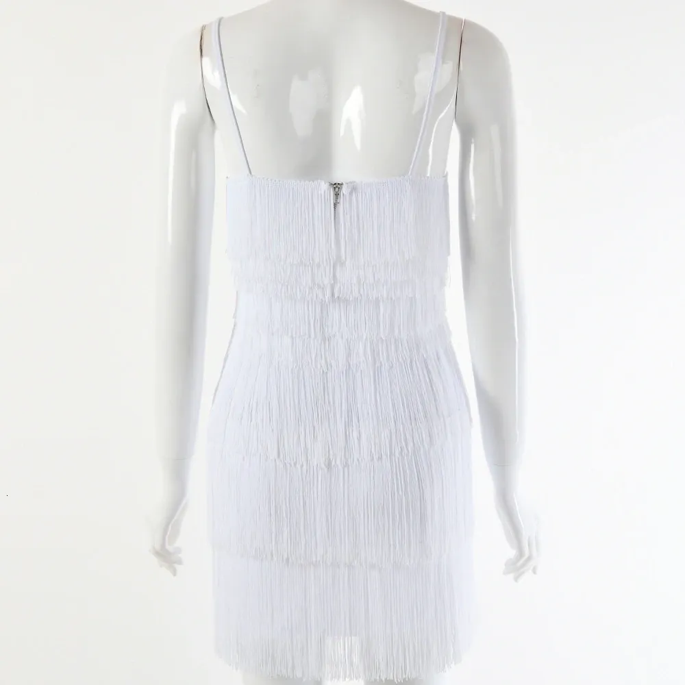 Women's Summer Sheath Polyester Short Dress With Tassels